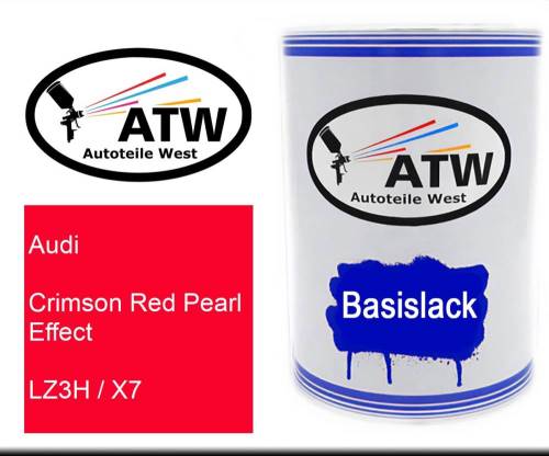 Audi, Crimson Red Pearl Effect, LZ3H / X7: 500ml Lackdose, von ATW Autoteile West.